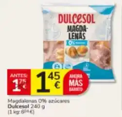Consum Dulcesol - magdalenas 0% azucares oferta