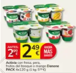 Consum Danone - activia con fresa oferta