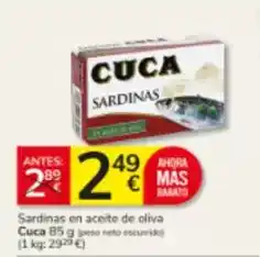Consum Cuca - sardinas en aceite de oliva oferta