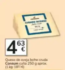 Consum Consum - queso de oveja leche cruda oferta
