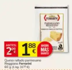 Consum Ferrarini - queso rallado parmesano reggiano oferta