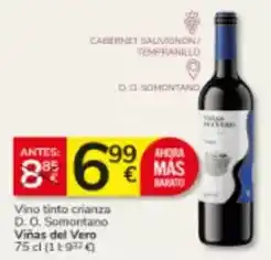 Consum Viñas del vero - vino tinto crianza d.o. somontano oferta