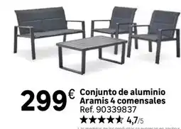 Leroy Merlin Conjunto de aluminio aramis 4 comensales oferta