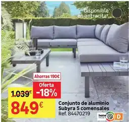 Leroy Merlin Antracita - conjunto de aluminio subyra 5 comenses oferta