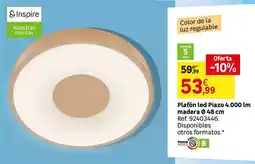 Leroy Merlin Home - plafon led plazo 4.000 lm madera ø 48 cm oferta