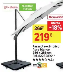 Leroy Merlin Aura - parasol excentrico aura blanco 286 x 286 cm oferta