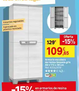 Leroy Merlin Home - armario escobo re resina sequoia gris oferta