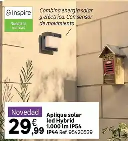 Leroy Merlin Solar - aplique led hybrid 1.000 lm ip54 oferta