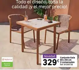Leroy Merlin Conjunto gaia 65 x 65 cm 2 comentales oferta