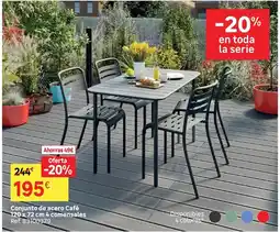 Leroy Merlin Conjunto de acero cafe oferta