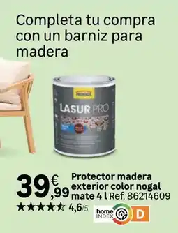 Leroy Merlin Home - protector madera exterior color nogal mate 4 l ref. 86214609 oferta