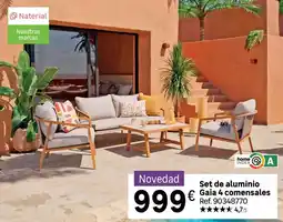 Leroy Merlin Home - set de aluminio gaia 4 comensales oferta