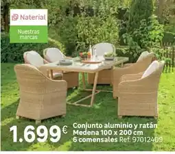 Leroy Merlin Conjunto aluminio y ratán oferta