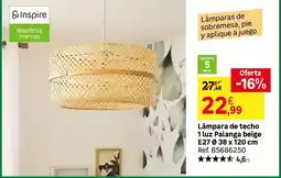 Leroy Merlin Lámparas de techo 1 luz planga beige oferta