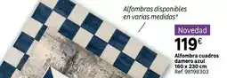 Leroy Merlin Alfombra cuadros damora azul oferta