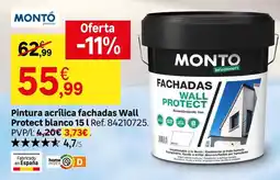 Leroy Merlin Monto - pintura acrílica fachadas wall protect blanco oferta