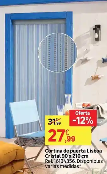 Cristal - cortina de puerta lisboa 90 x 210 cm