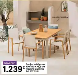 Leroy Merlin Conjunto odyssea 100/100 x 76,7s, cm madera aluminio oferta