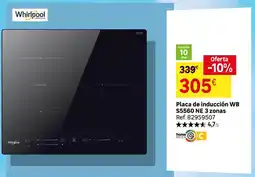 Leroy Merlin Whirlpool - placa de induccion wb ss60 n e 3 zonas oferta