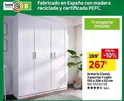 Leroy Merlin Home - armario classic 3 puertas 1 cajon oferta