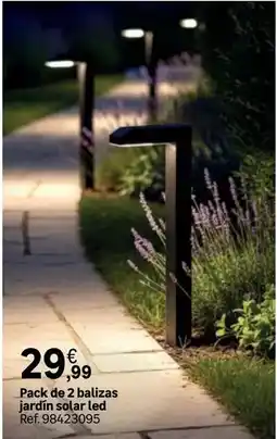 Leroy Merlin Solar - pack de 2 balizas jardín led oferta