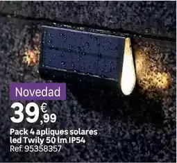 Leroy Merlin Solares - pack 4 apliques led twily 50 lm ip54 oferta