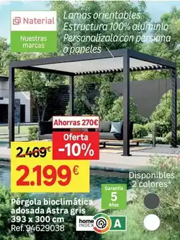 Leroy Merlin Home - pérgola bioclimatica adosada astra gris oferta