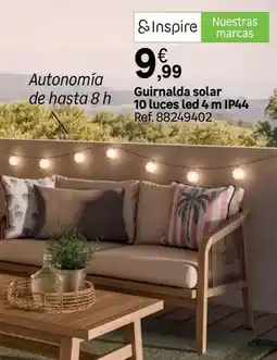 Leroy Merlin Solar - guirnalda 10 luces led 4 m ip44 oferta