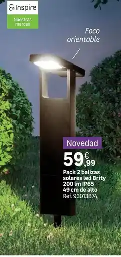 Leroy Merlin Solares - pack 2 batas solaires ibq brighty 200 mm rosa oferta