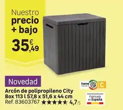 Leroy Merlin City - arcon de polipropileno box 113 l 57,8 x 51,6 x 44 cm oferta