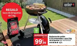 Leroy Merlin Weber - barbacoa de carbón 610 comensales + saco 3 kg de briquetas oferta