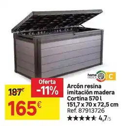 Leroy Merlin Home - arcon resina imitacion madera cortina 570l oferta