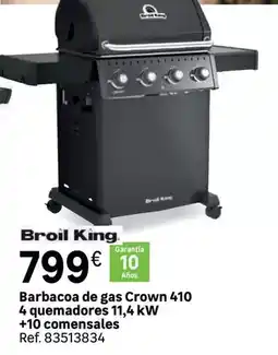 Leroy Merlin Crown - barbacoa de gas 410 4 quemadores 11,4 kw +10 comensales oferta