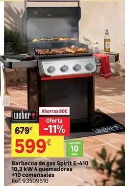 Leroy Merlin Weber - barbacoa de gas spirit e-410 oferta
