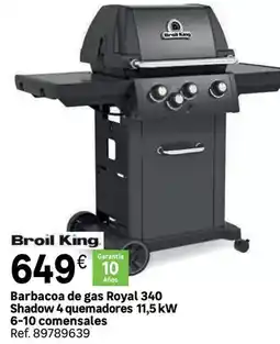 Leroy Merlin Royal - barbacoa de gas 340 shadow 4 quemadores 11,5kw 6-10 comensales oferta