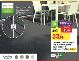 Leroy Merlin Home - lama de composite gris oferta