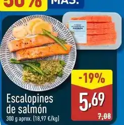 ALDI Escalopines de salmon oferta