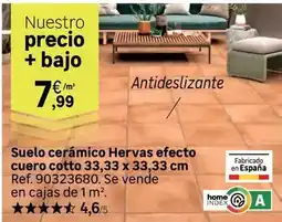 Leroy Merlin Home - suelo ceramico hervas efecto cuero cotto 33.33 x 33.33 cm oferta