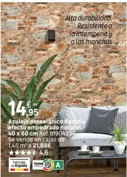 Leroy Merlin Home - azulejo porcelanico rambla efecto empedrado natural oferta