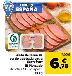 Carrefour Market Carrefour el mercado - cinta de lomo de cerdo adobada extra oferta