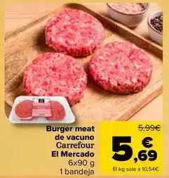 Carrefour Market Carrefour el mercado - burger meat de vacuno oferta