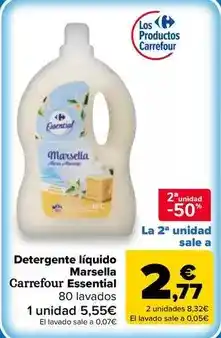 Carrefour Market Carrefour essential - detergente líquido marsella oferta