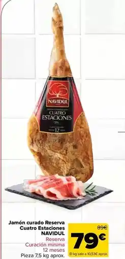 Carrefour Market Navidul - jamon curado reserva cuatro estaciones oferta