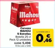 Carrefour Market Mahou - cerveza 5 estrellas oferta