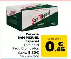 Carrefour Market San miguel - cerveza especial oferta