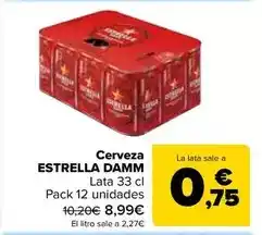 Carrefour Market Estrella damm - cerveza oferta