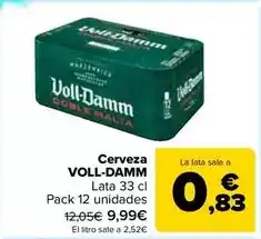 Carrefour Market Voll-damm - cerveza oferta