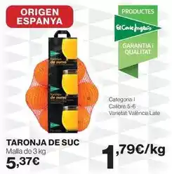 El Corte Inglés Origen - taronja de suc oferta