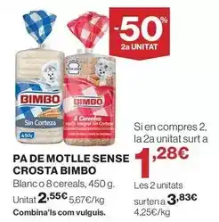 El Corte Inglés Bimbo - pa de motlle sense crosta oferta