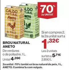 El Corte Inglés Aneto - brou natural oferta